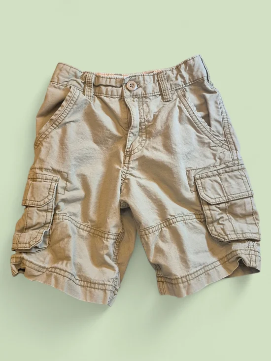 Carter's Boys' Tan Cargo Khaki Shorts Adjustable Waist for Kids Size 4 - Picture 1 of 9
